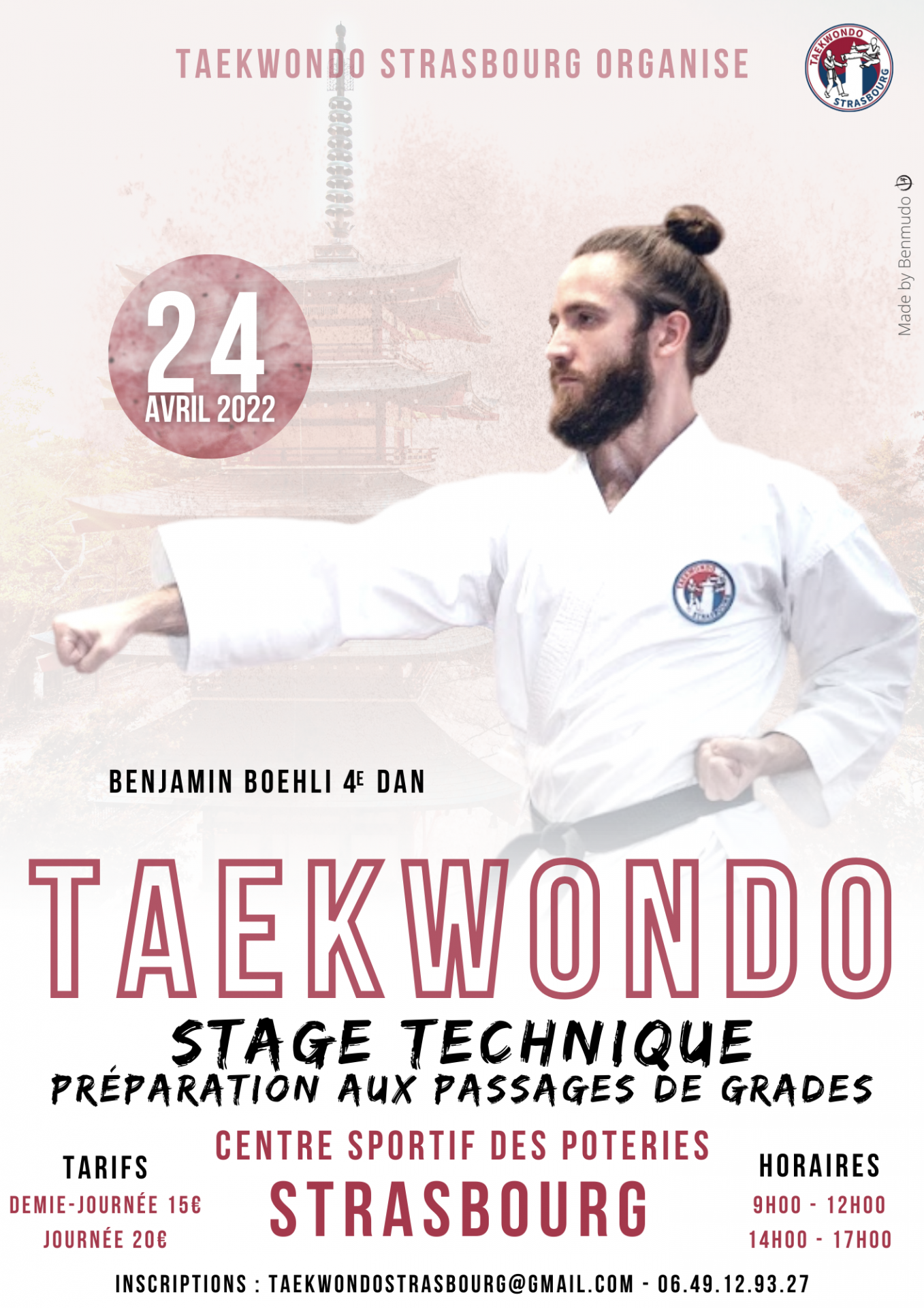 Affiche stage ben avril