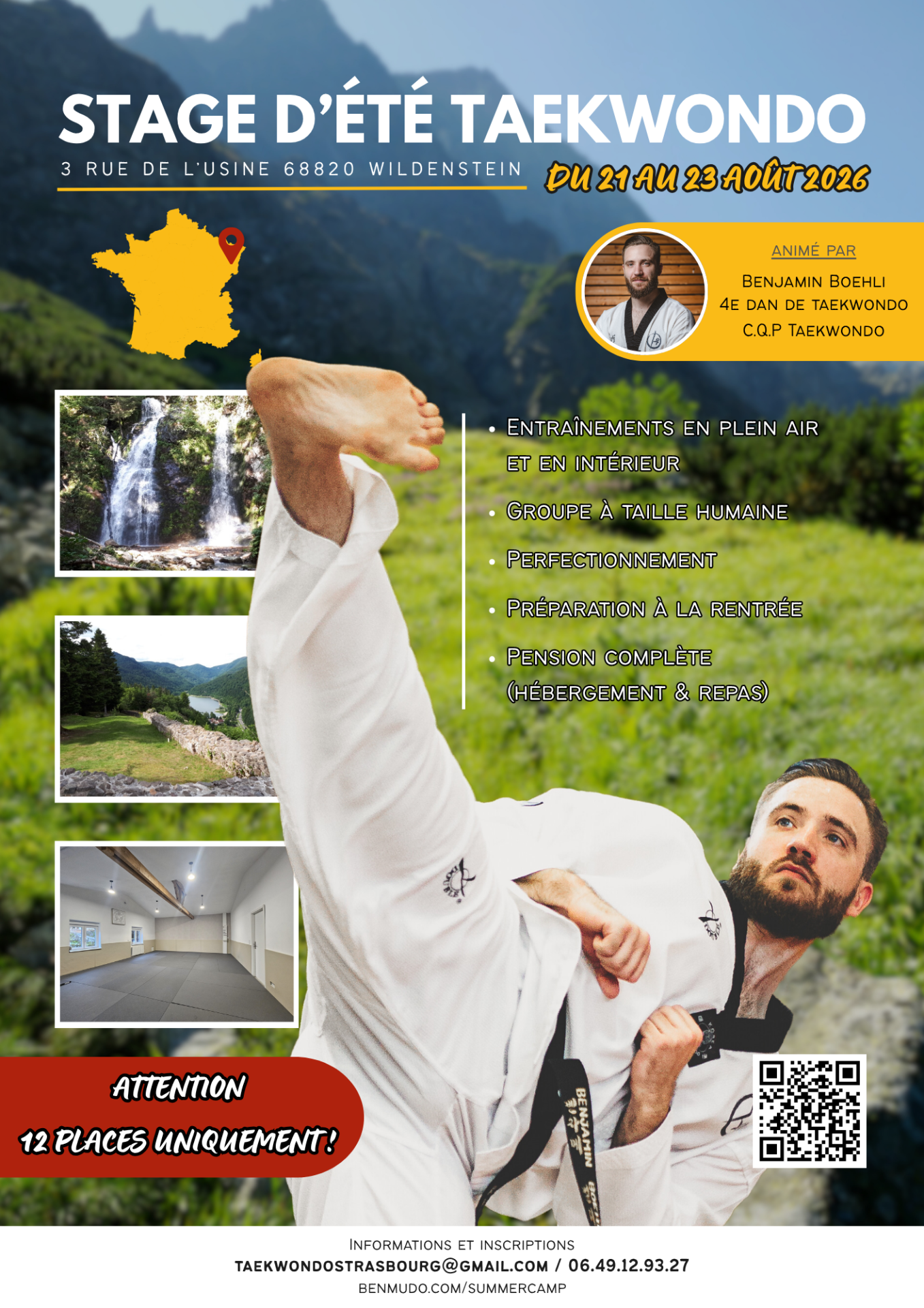 Affiche stage d ete qr code